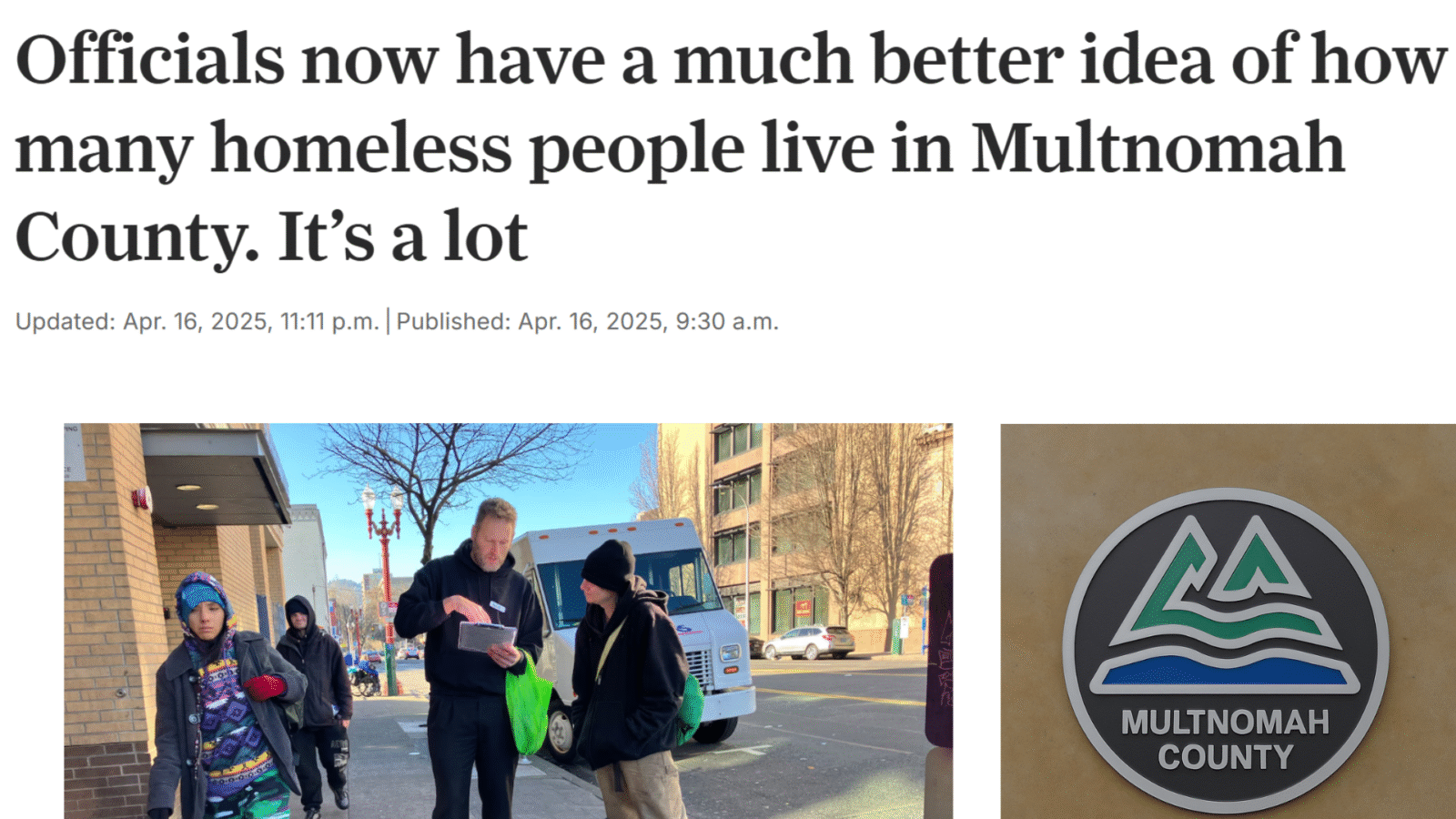 Officials now have a much better idea of how many homeless